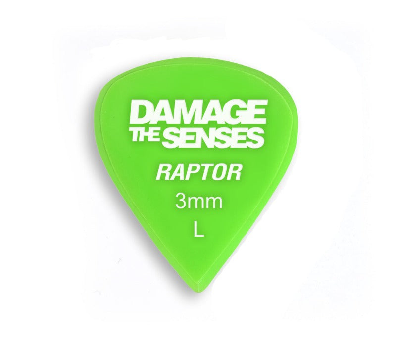 Acrylic Pick - Raptor 3mm (Apple Green) Damage The Senses