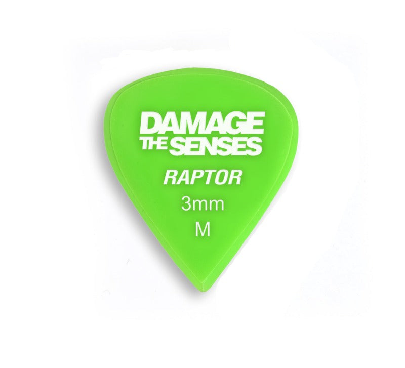 Acrylic Pick - Raptor 3mm (Apple Green) Damage The Senses