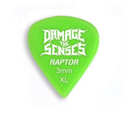 Acrylic Pick - Raptor 3mm (Apple Green) Damage The Senses