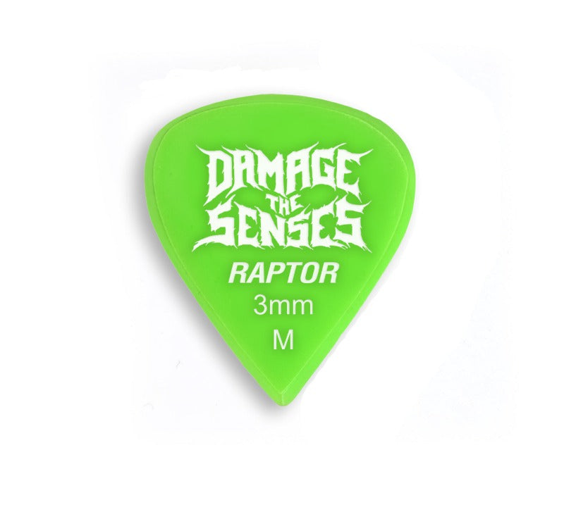 Acrylic Pick - Raptor 3mm (Apple Green) Damage The Senses