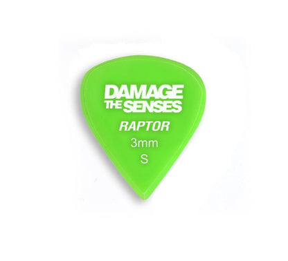 Acrylic Pick - Raptor 3mm (Apple Green) Damage The Senses