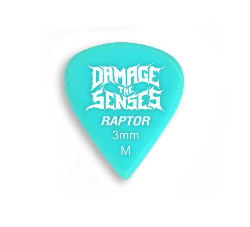 Acrylic Pick - Raptor 3mm (Aqua) Damage The Senses