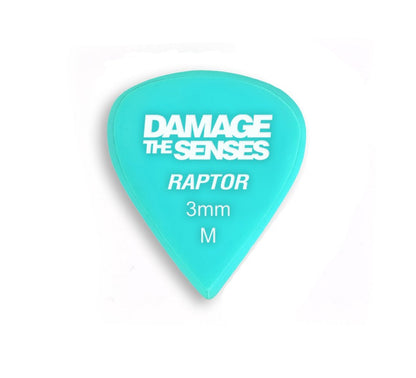 Acrylic Pick - Raptor 3mm (Aqua) Damage The Senses