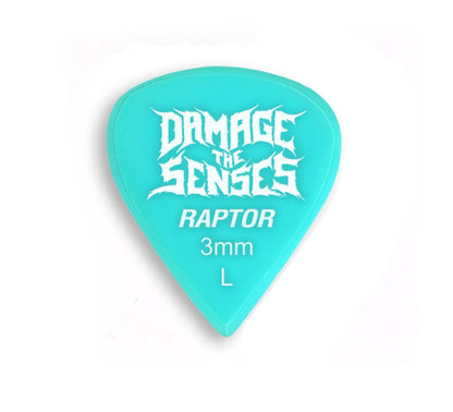 Acrylic Pick - Raptor 3mm (Aqua) Damage The Senses