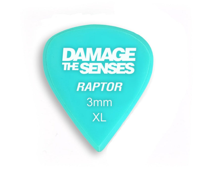 Acrylic Pick - Raptor 3mm (Aqua) Damage The Senses