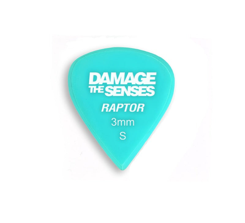 Acrylic Pick - Raptor 3mm (Aqua) Damage The Senses