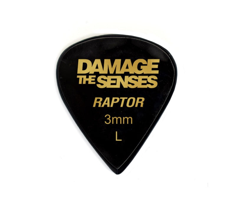 Acrylic Pick - Raptor 3mm (Black) Damage The Senses