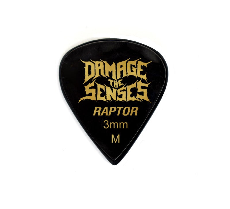 Acrylic Pick - Raptor 3mm (Black) Damage The Senses