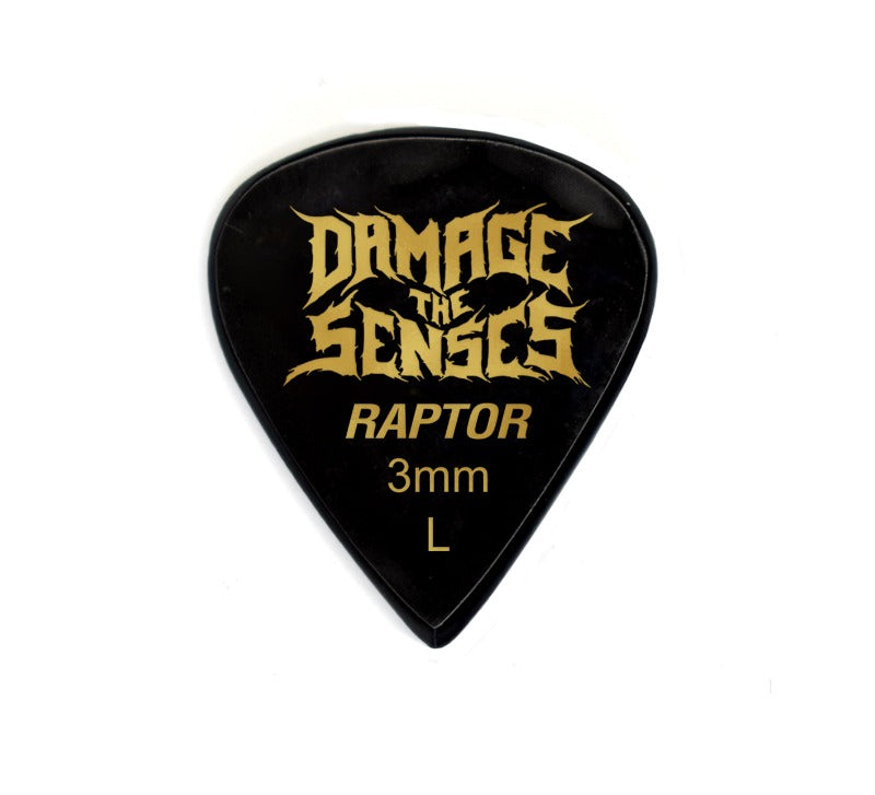 Acrylic Pick - Raptor 3mm (Black) Damage The Senses