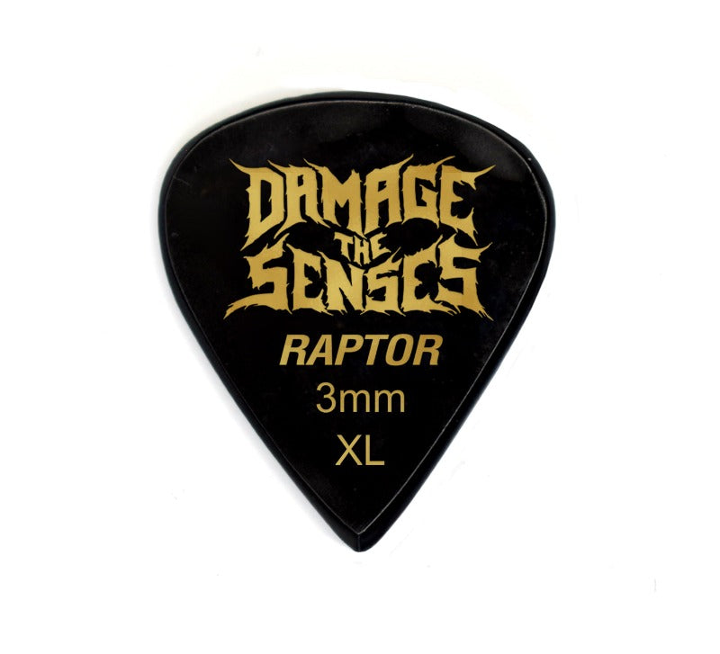 Acrylic Pick - Raptor 3mm (Black) Damage The Senses