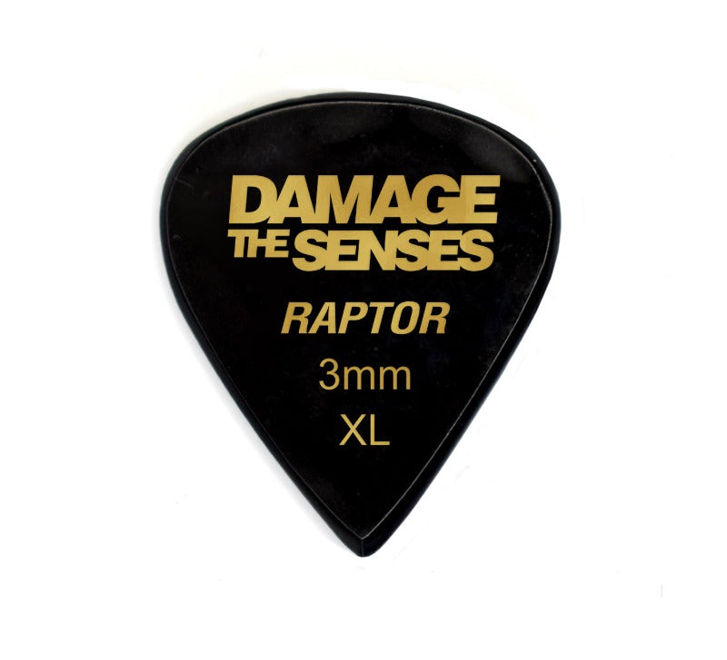 Acrylic Pick - Raptor 3mm (Black) Damage The Senses