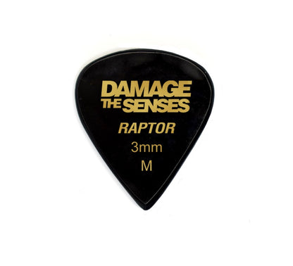 Acrylic Pick - Raptor 3mm (Black) Damage The Senses