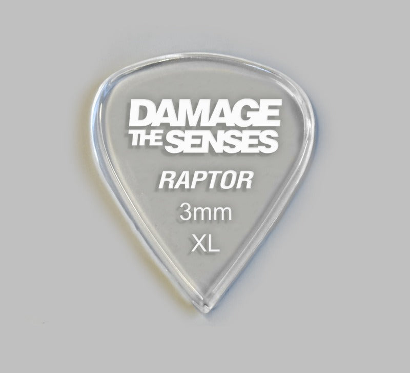 Acrylic Pick - Raptor 3mm (Clear) Damage The Senses