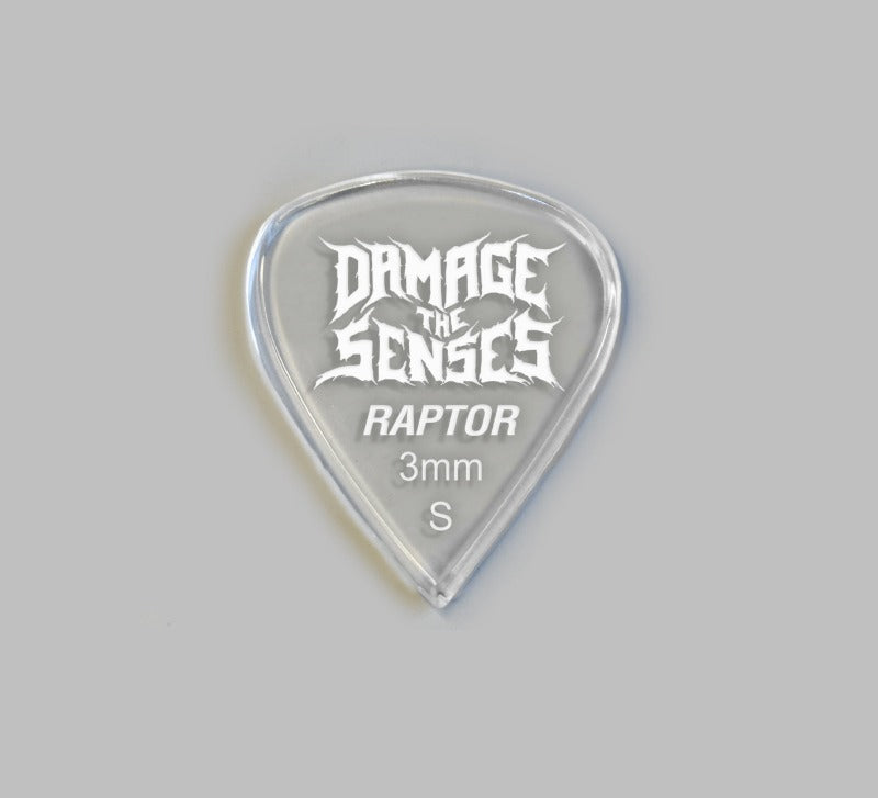 Acrylic Pick - Raptor 3mm (Clear) Damage The Senses