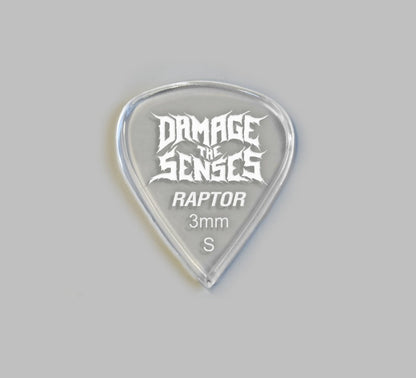 Acrylic Pick - Raptor 3mm (Clear) Damage The Senses