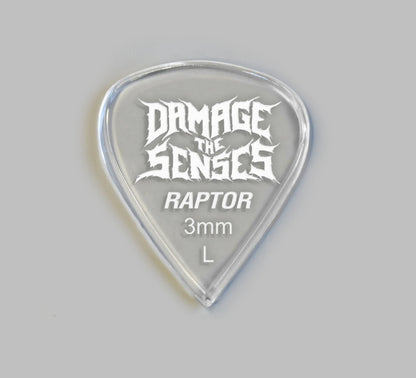 Acrylic Pick - Raptor 3mm (Clear) Damage The Senses