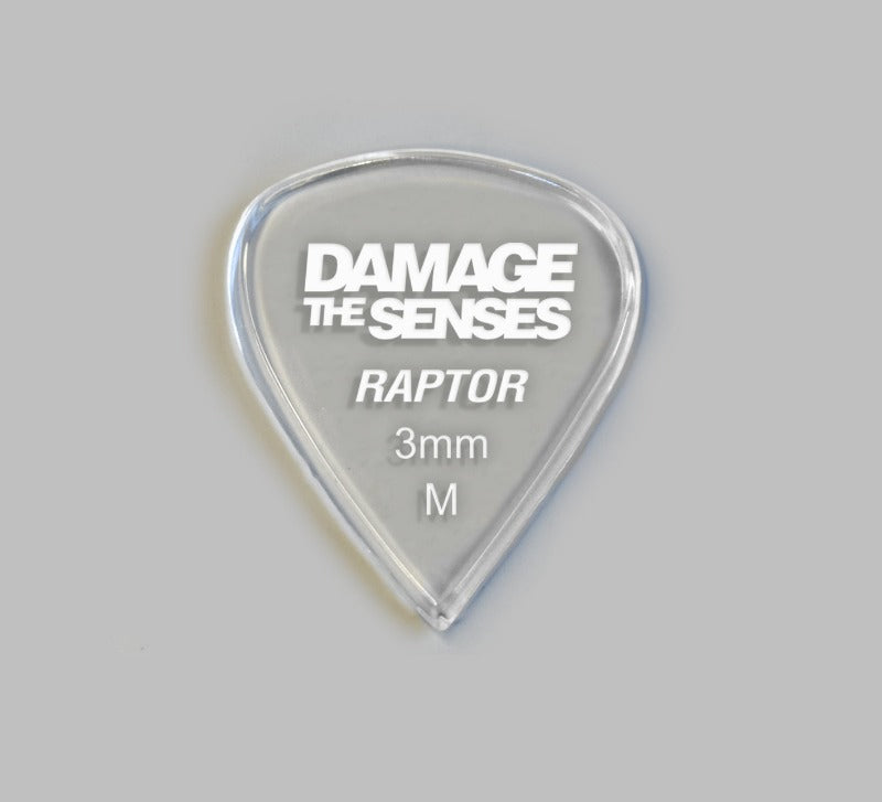 Acrylic Pick - Raptor 3mm (Clear) Damage The Senses