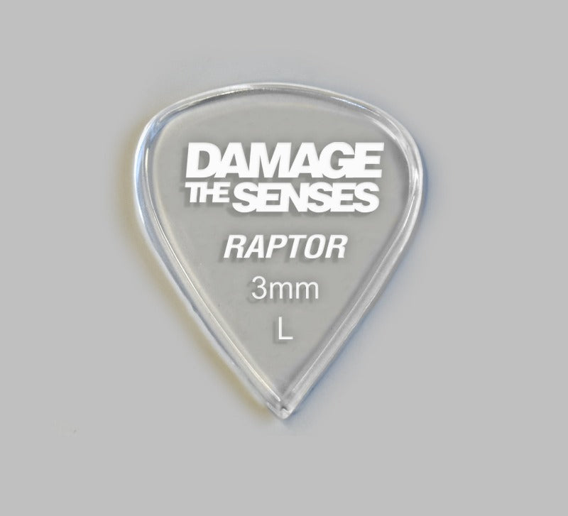 Acrylic Pick - Raptor 3mm (Clear) Damage The Senses