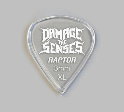 Acrylic Pick - Raptor 3mm (Clear) Damage The Senses