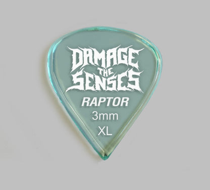 Acrylic Pick - Raptor 3mm (Glass Green) Damage The Senses