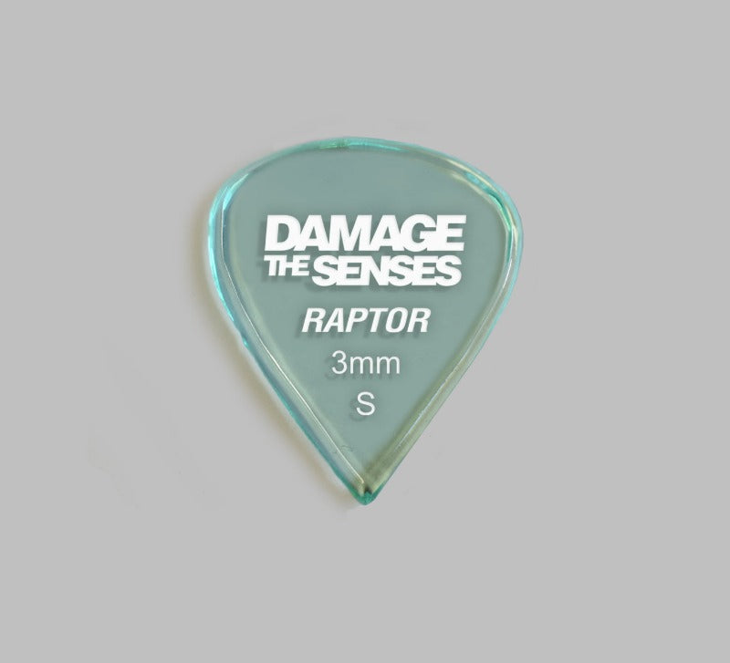 Acrylic Pick - Raptor 3mm (Glass Green) Damage The Senses