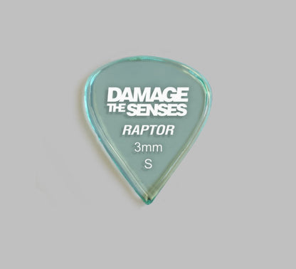 Acrylic Pick - Raptor 3mm (Glass Green) Damage The Senses