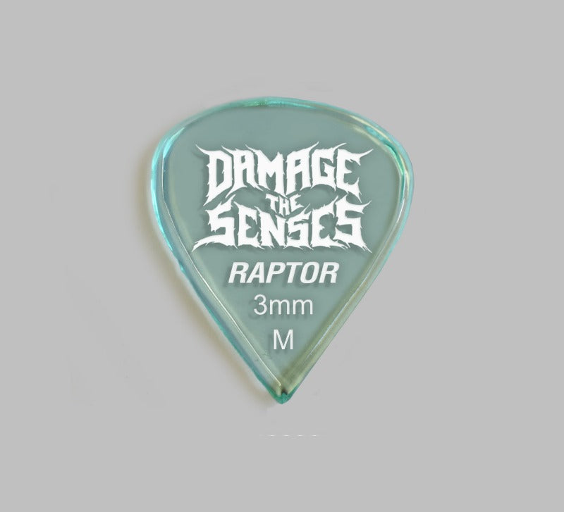 Acrylic Pick - Raptor 3mm (Glass Green) Damage The Senses