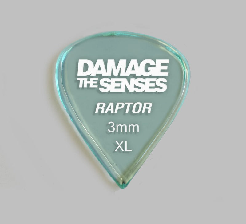 Acrylic Pick - Raptor 3mm (Glass Green) Damage The Senses