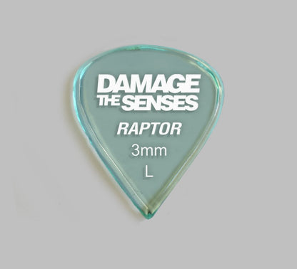 Acrylic Pick - Raptor 3mm (Glass Green) Damage The Senses