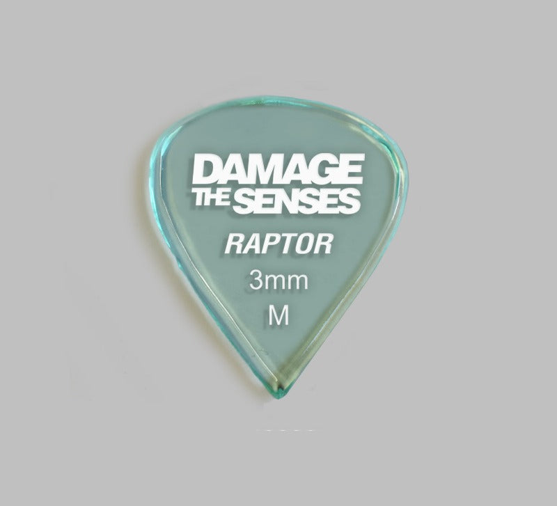 Acrylic Pick - Raptor 3mm (Glass Green) Damage The Senses