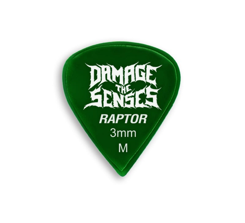 Acrylic Pick - Raptor 3mm (Green) Damage The Senses