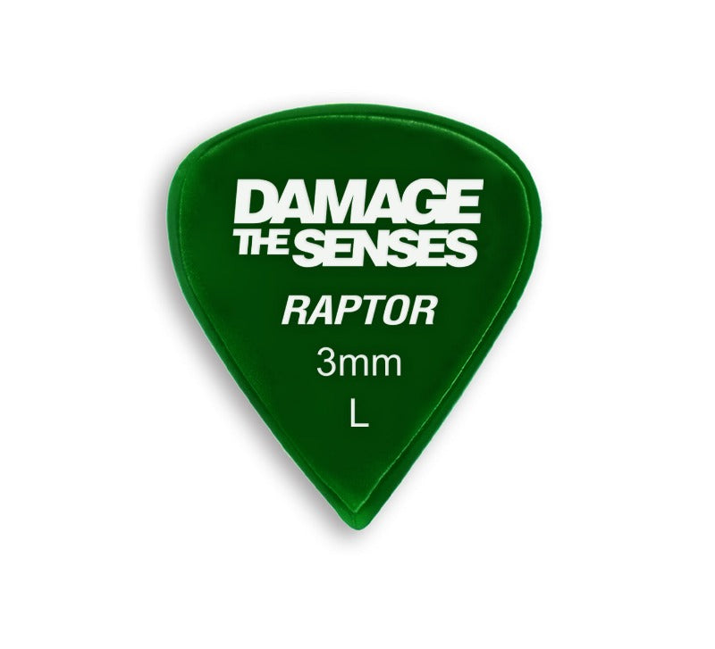 Acrylic Pick - Raptor 3mm (Green) Damage The Senses