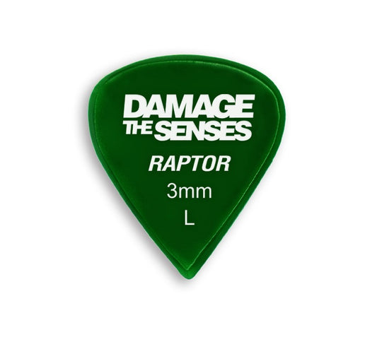 Acrylic Pick - Raptor 3mm (Green) Damage The Senses