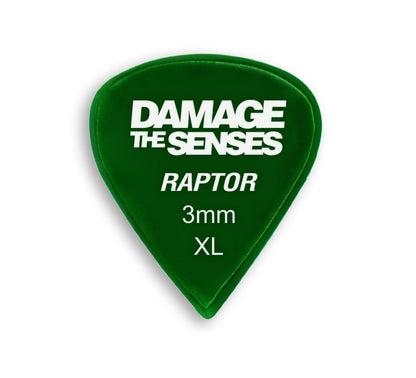 Acrylic Pick - Raptor 3mm (Green) Damage The Senses