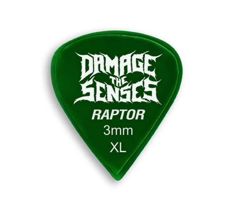 Acrylic Pick - Raptor 3mm (Green) Damage The Senses