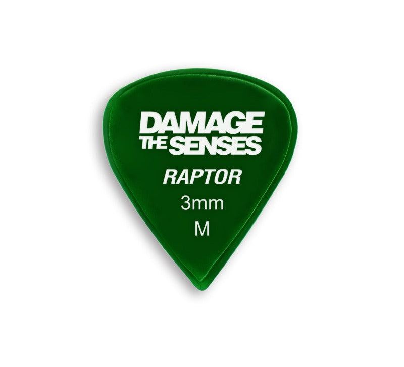 Acrylic Pick - Raptor 3mm (Green) Damage The Senses