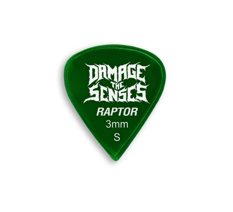 Acrylic Pick - Raptor 3mm (Green) Damage The Senses