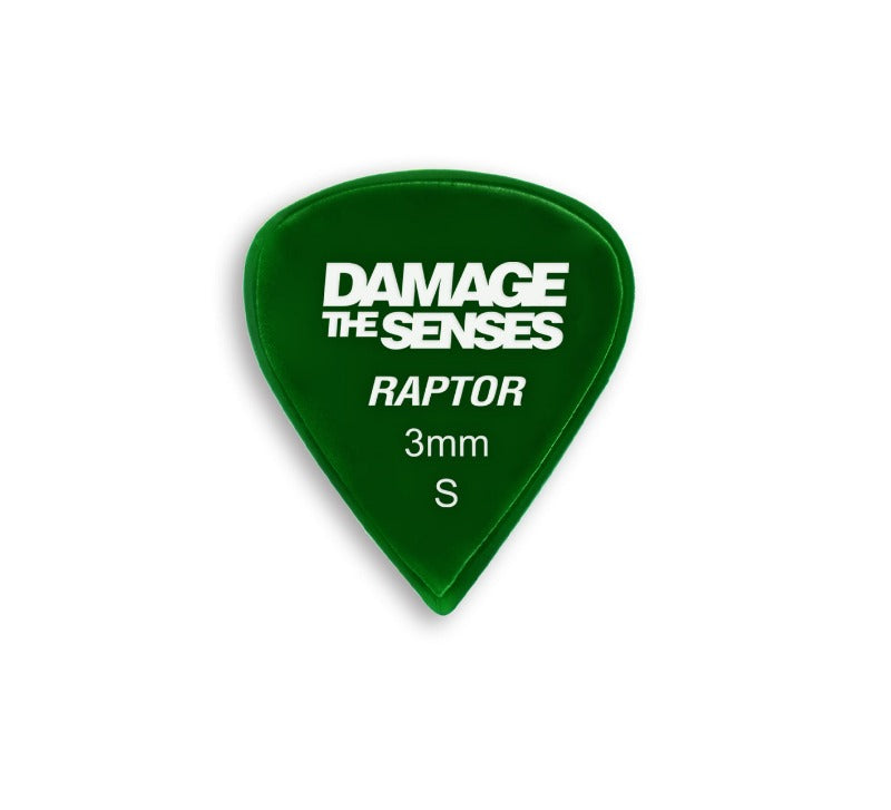 Acrylic Pick - Raptor 3mm (Green) Damage The Senses