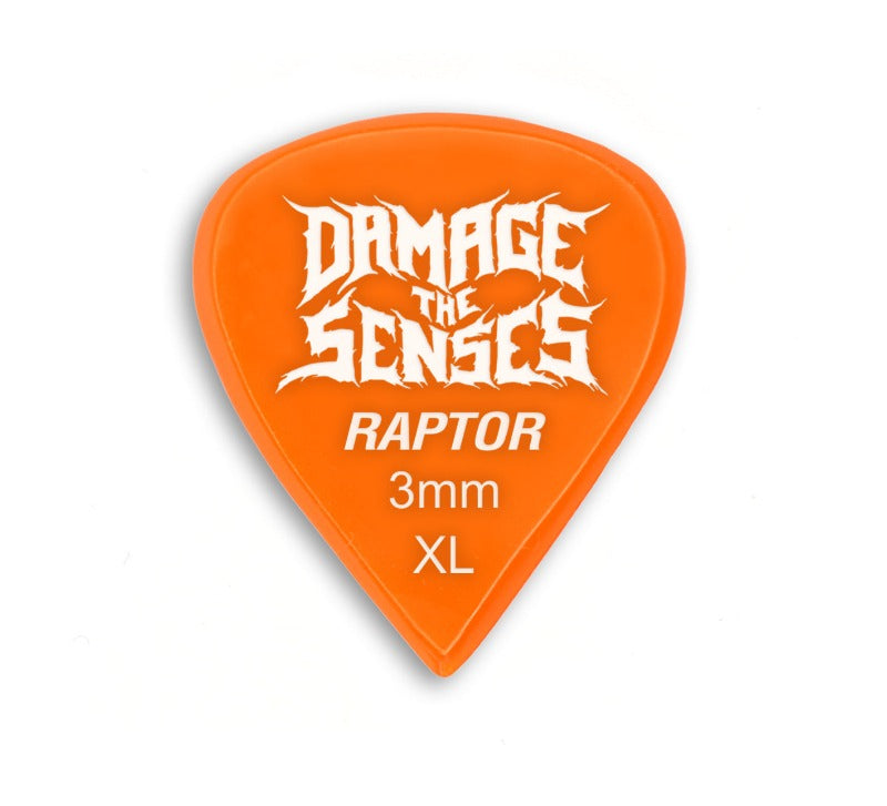 Acrylic Pick - Raptor 3mm (Orange) Damage The Senses