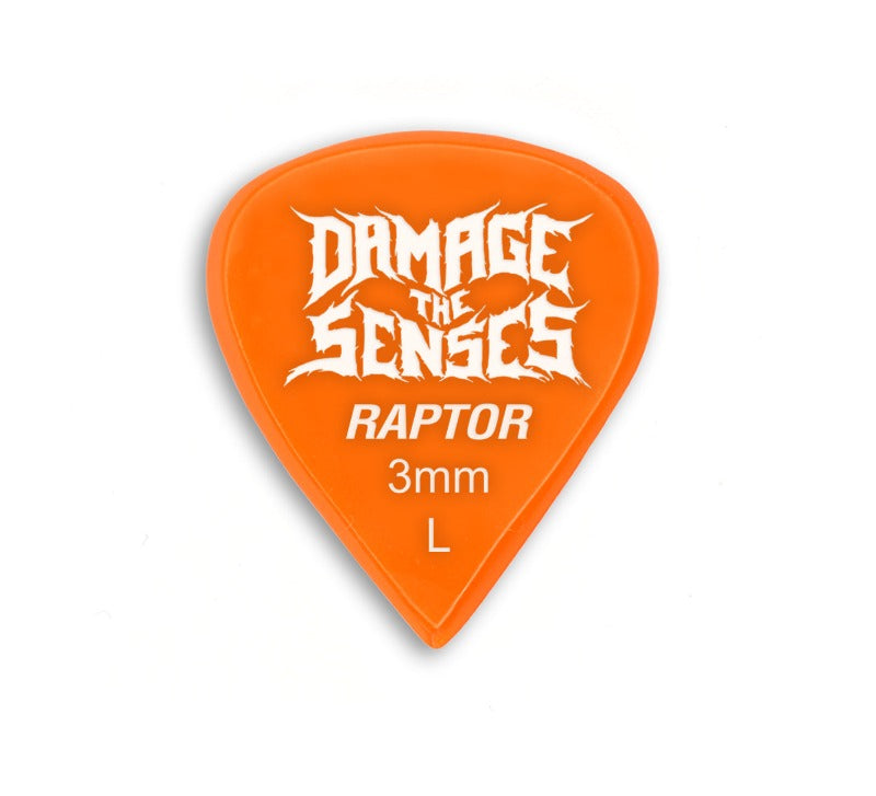 Acrylic Pick - Raptor 3mm (Orange) Damage The Senses