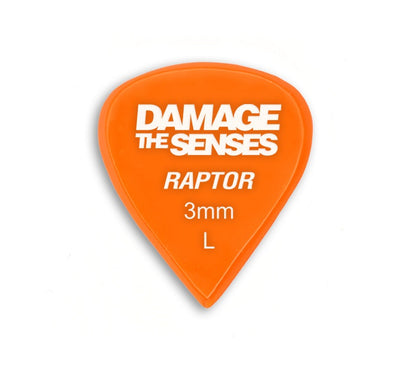 Acrylic Pick - Raptor 3mm (Orange) Damage The Senses