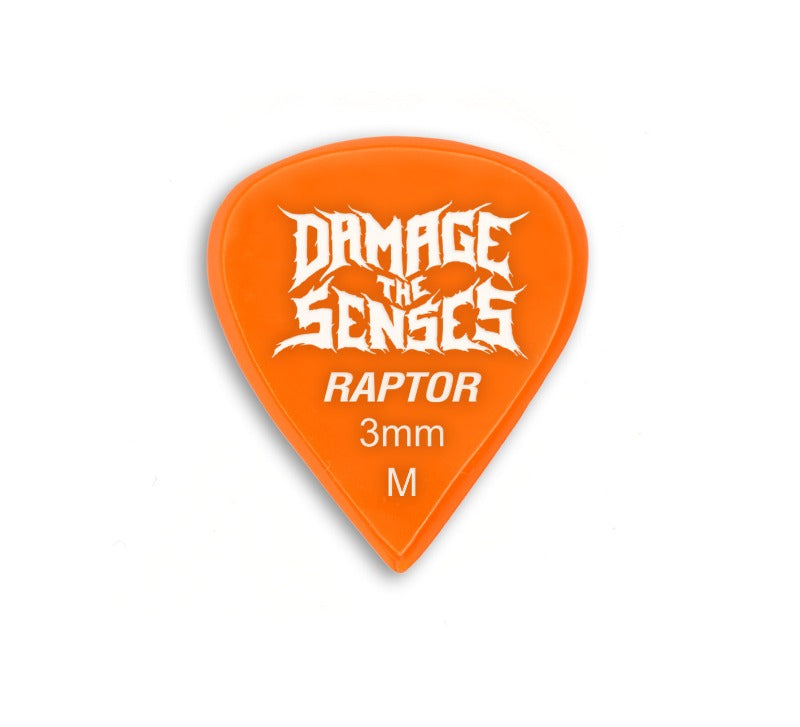 Acrylic Pick - Raptor 3mm (Orange) Damage The Senses