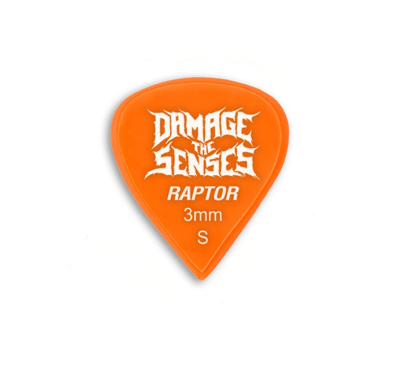 Acrylic Pick - Raptor 3mm (Orange) Damage The Senses