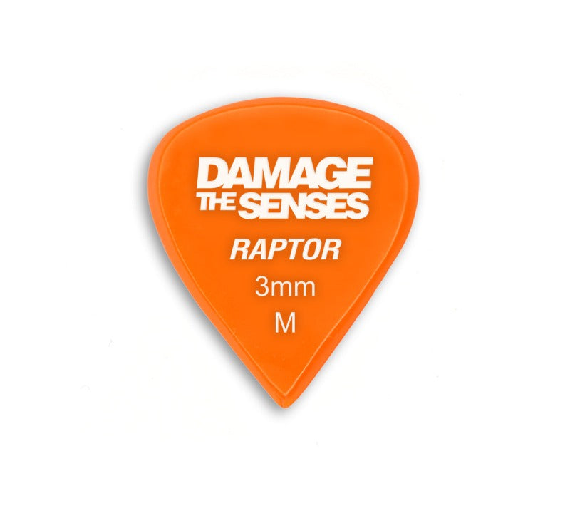 Acrylic Pick - Raptor 3mm (Orange) Damage The Senses