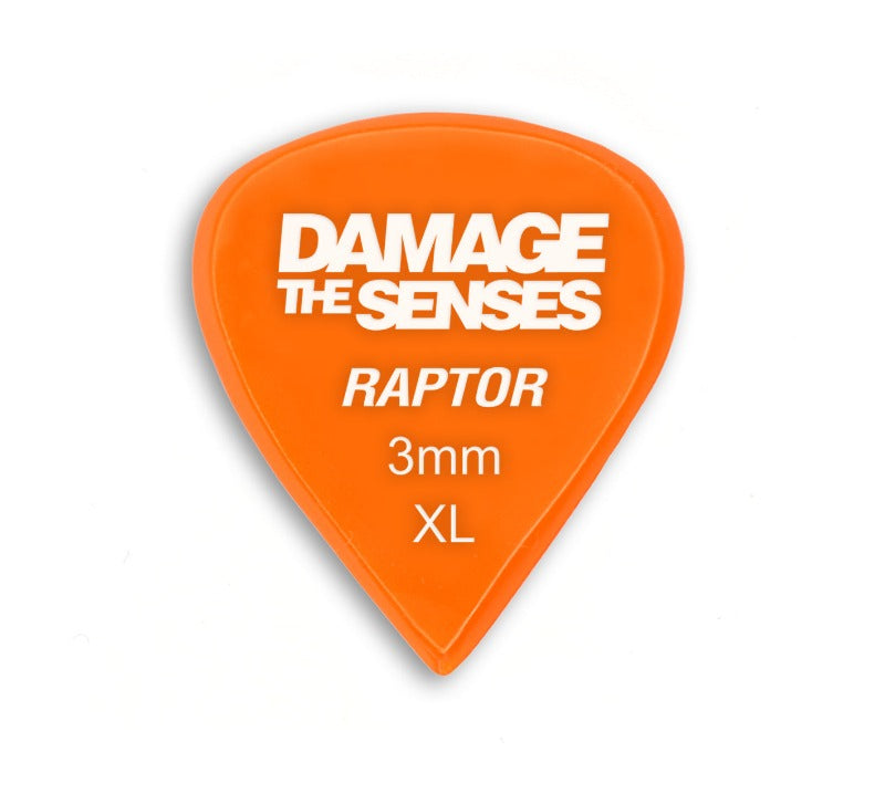 Acrylic Pick - Raptor 3mm (Orange) Damage The Senses