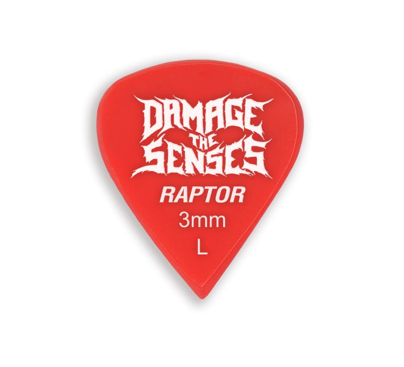 Acrylic Pick - Raptor 3mm (Red) Damage The Senses