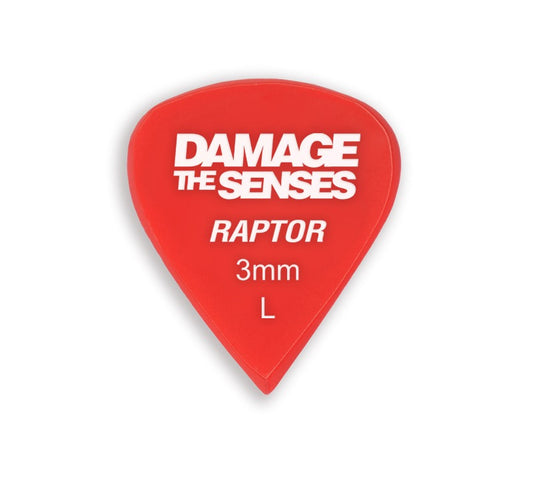 Acrylic Pick - Raptor 3mm (Red) Damage The Senses