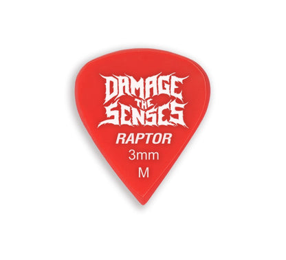 Acrylic Pick - Raptor 3mm (Red) Damage The Senses