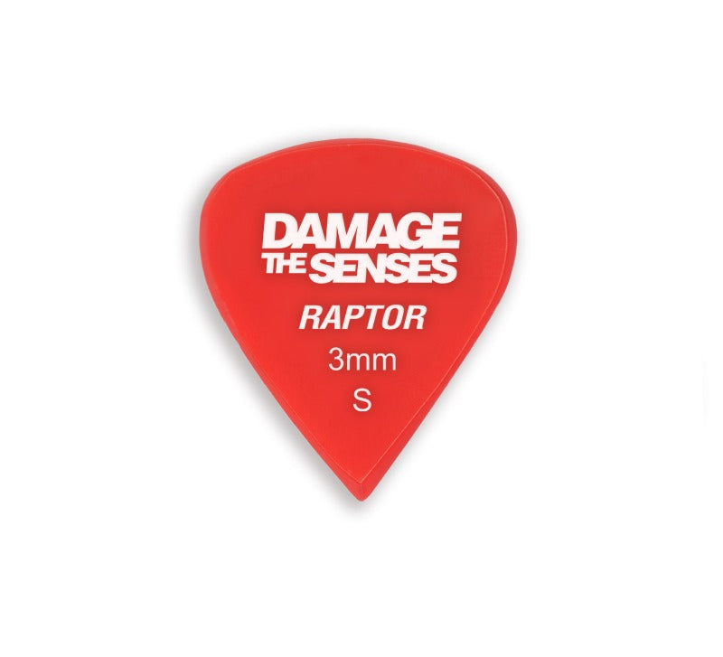 Acrylic Pick - Raptor 3mm (Red) Damage The Senses