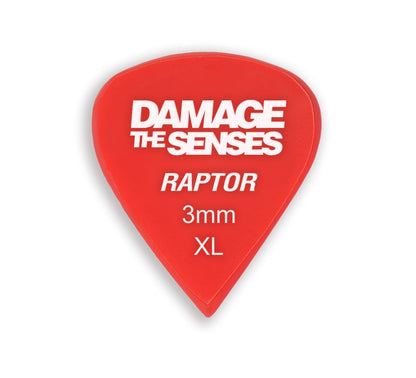 Acrylic Pick - Raptor 3mm (Red) Damage The Senses